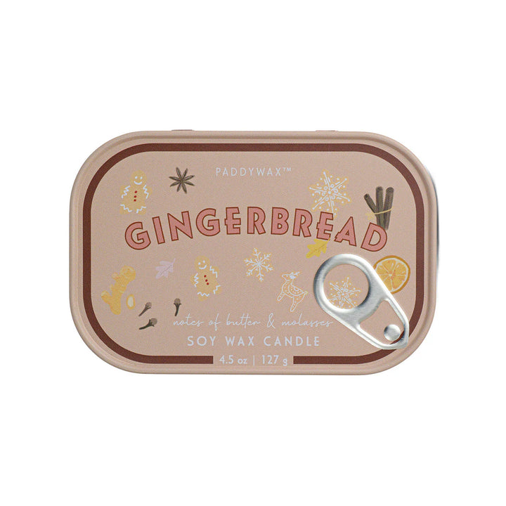 Gingerbread Tin Candle
