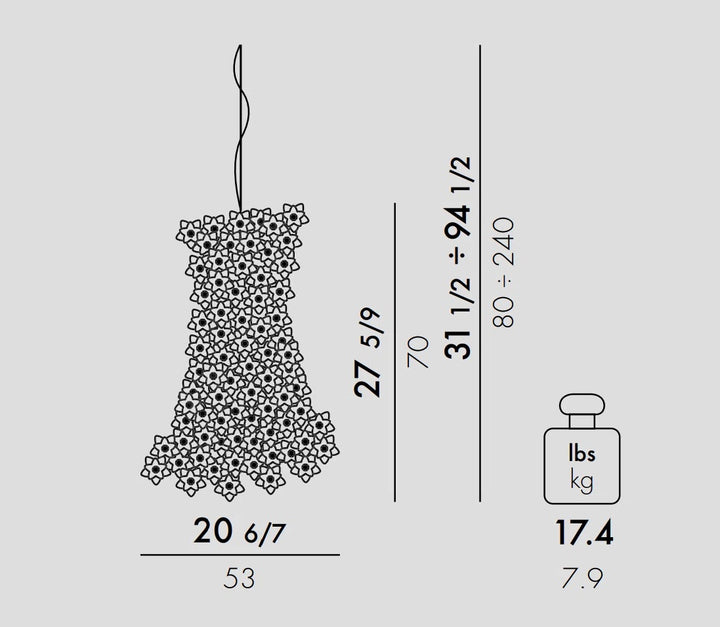 Kartell Bloom Dress Suspended Light