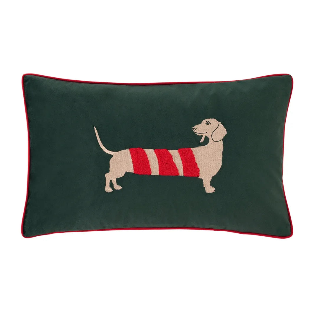 Candy Cane Dog Cushion