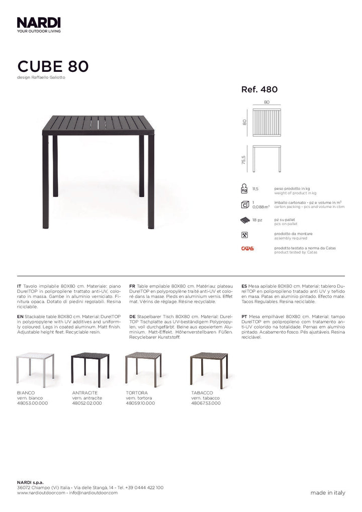 Nardi 'Cube Table'