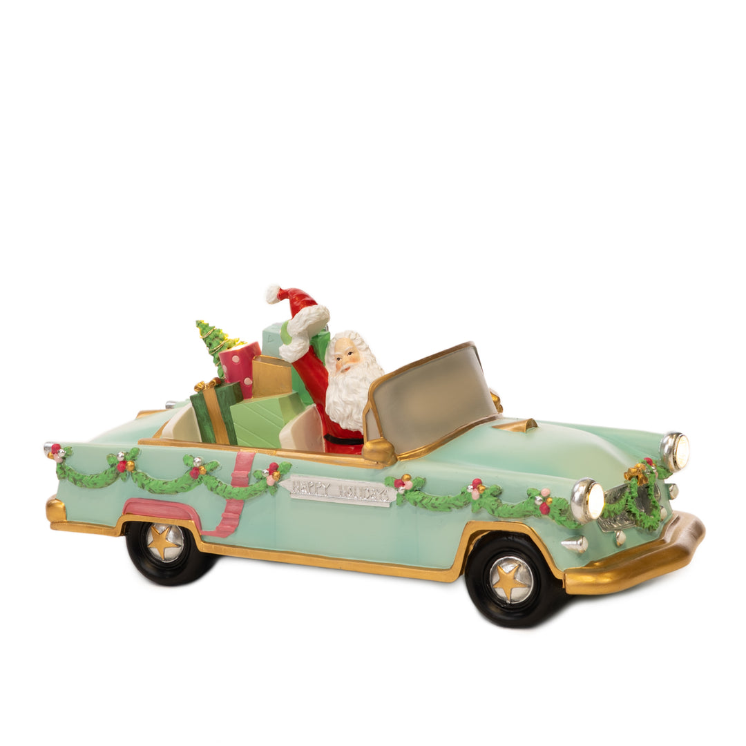 Santa Old Timer Car Ornament