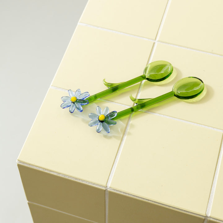 &amp;K Flora Blue Spoon Set