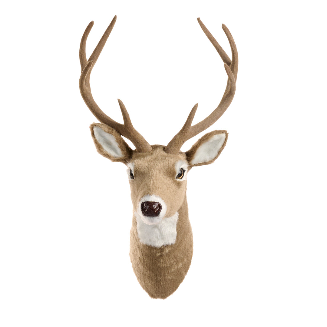Furry Deer Head Wall Display