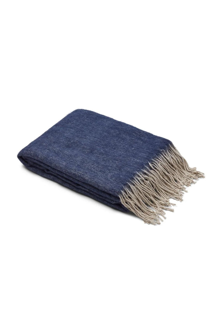 Rust Grey Double Face Mohair Throw
