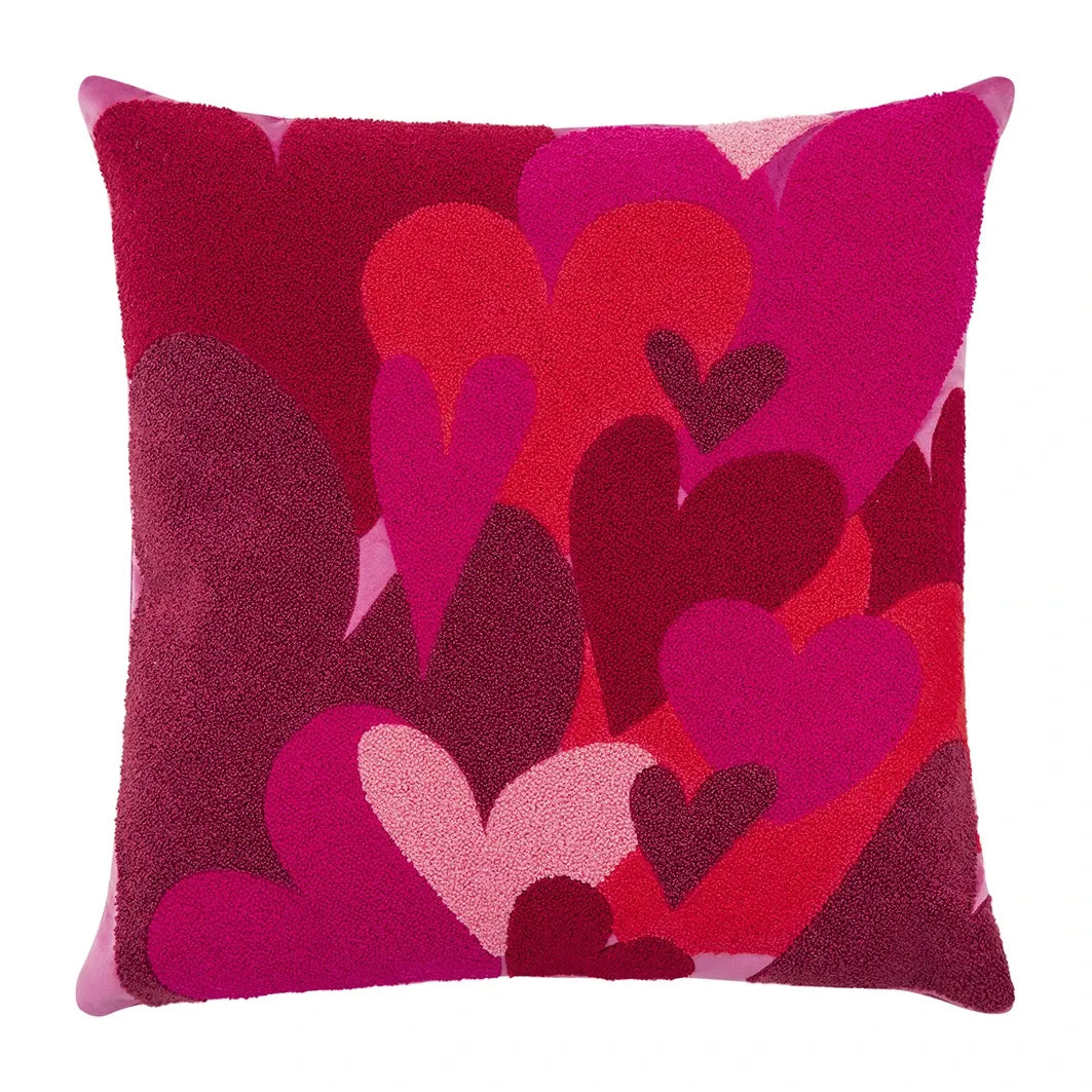 Hearts Embroidery Cushion