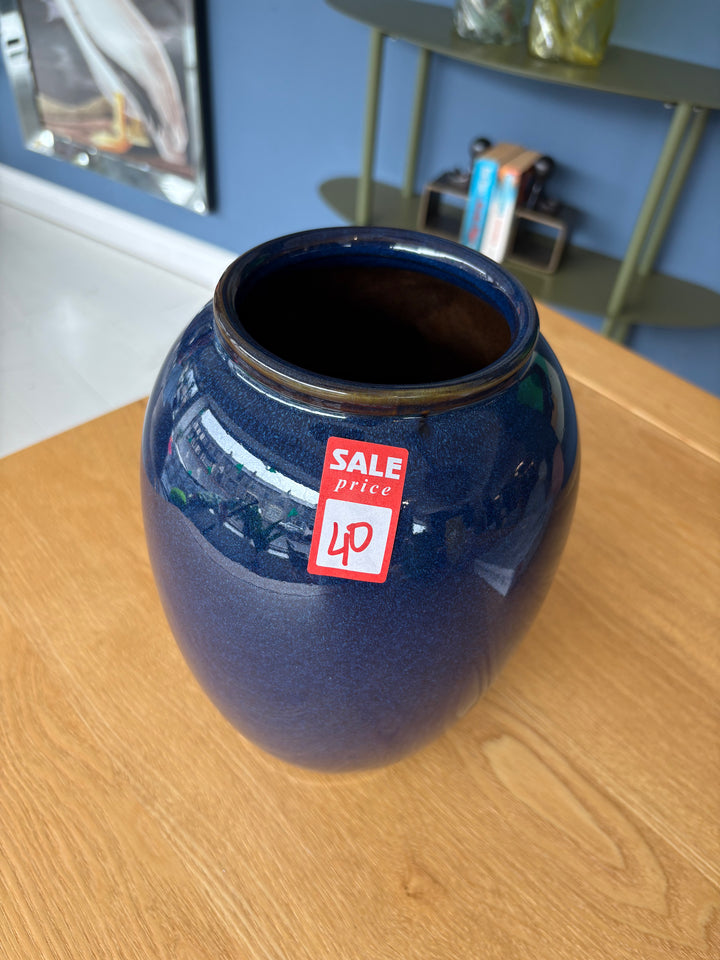 SALE Blue Ceramic Vase
