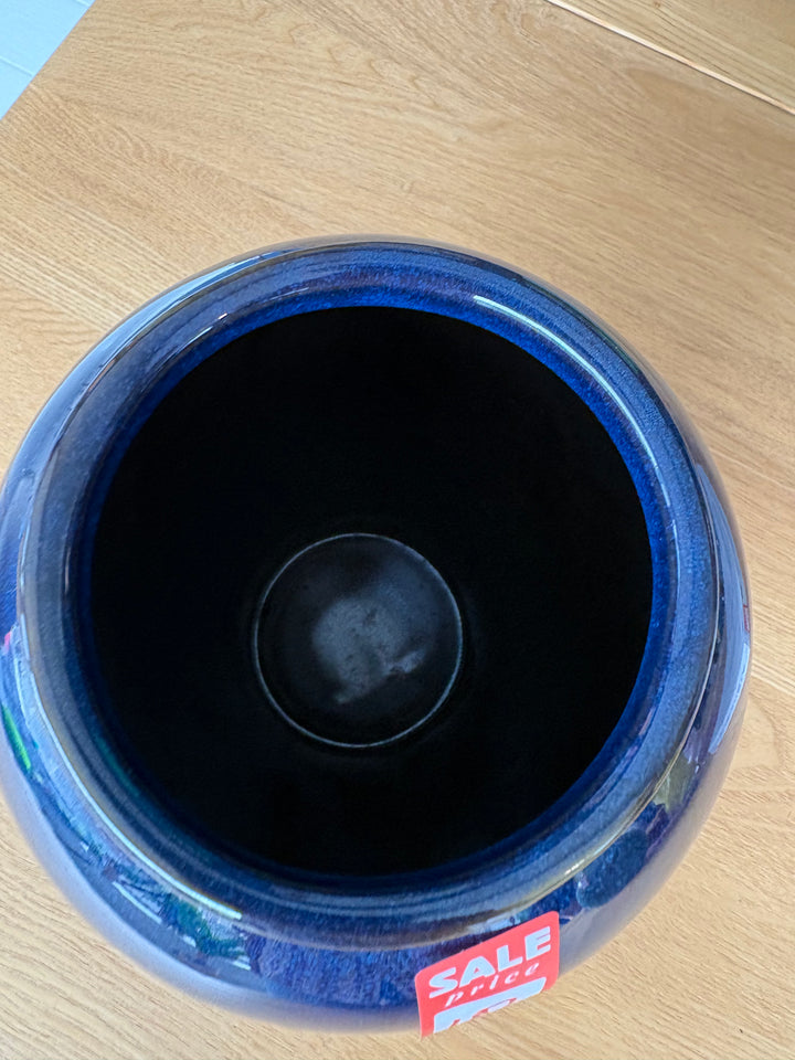 SALE Blue Ceramic Vase
