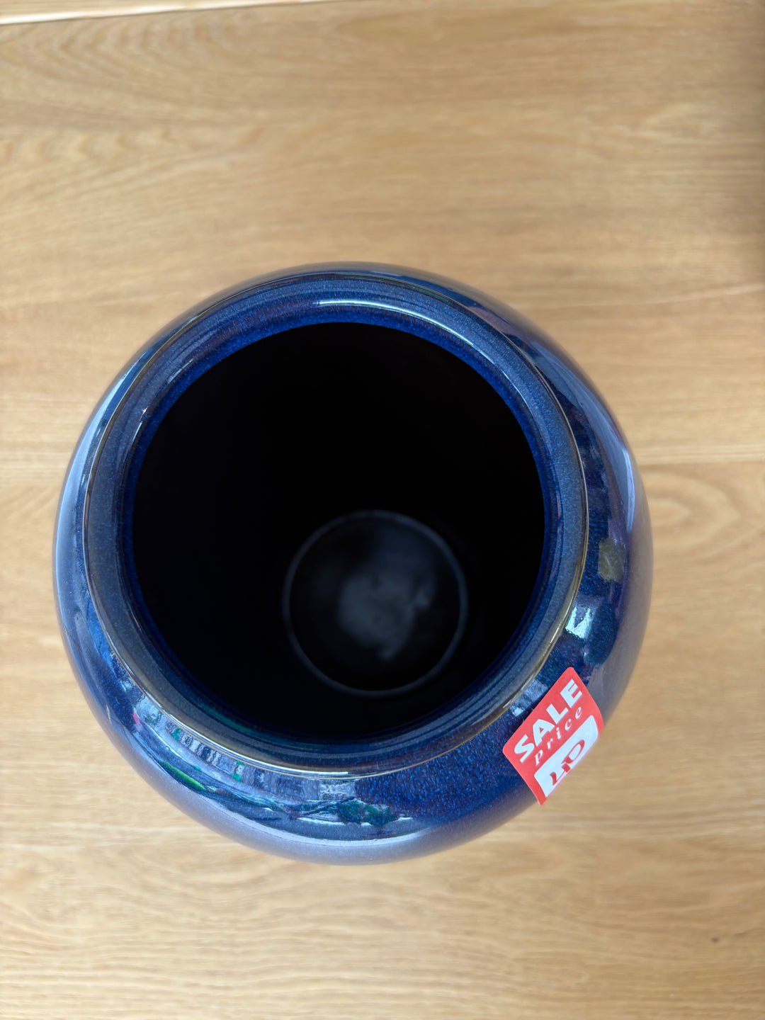 SALE Blue Ceramic Vase