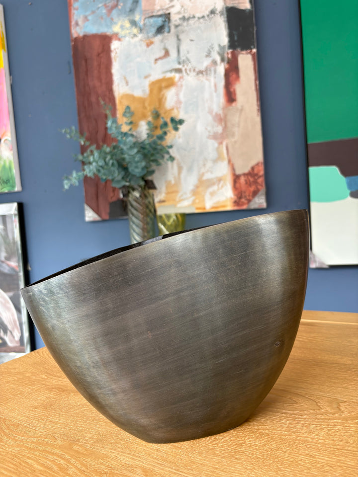 SALE Half Face Metal Vase