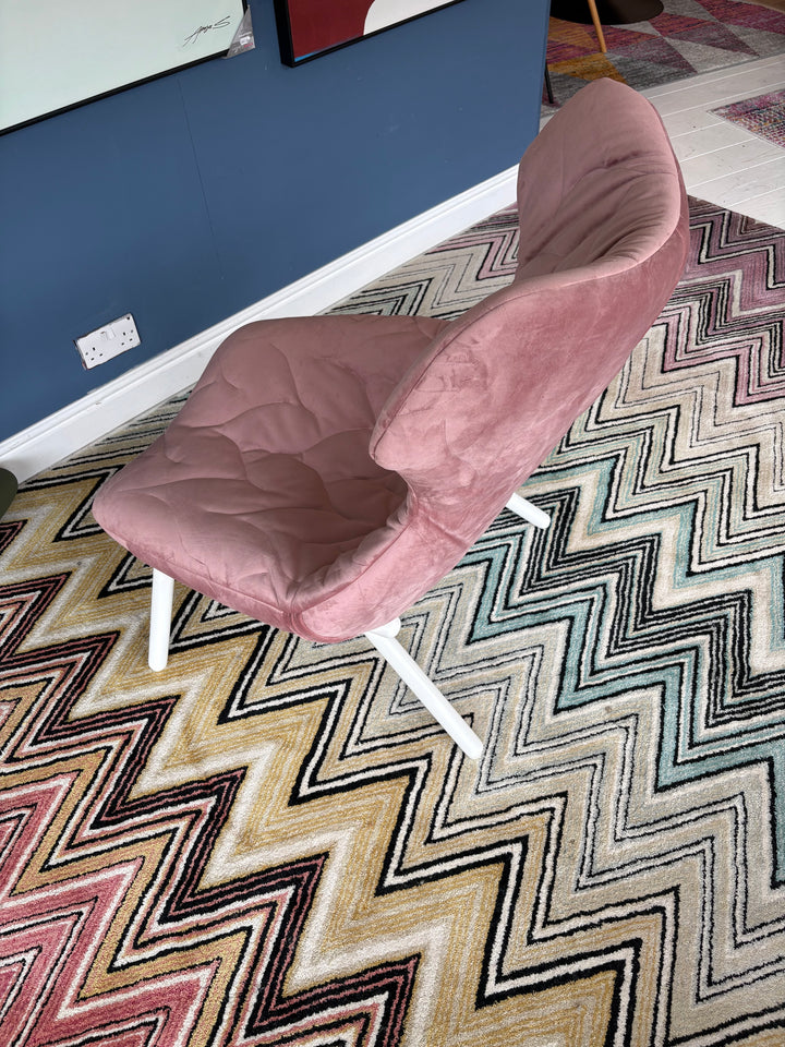 Sale Ex-Display Kartell Foliage Velvet Pink Lounge Chair