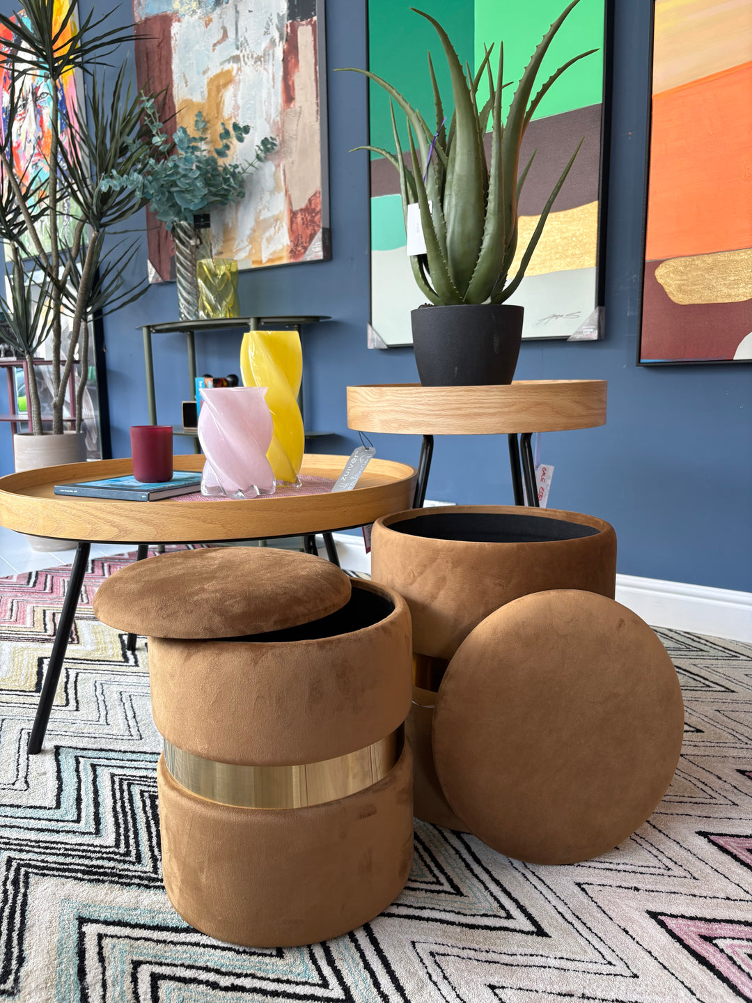SALE Ex-Dispaly Storage Pouf Set