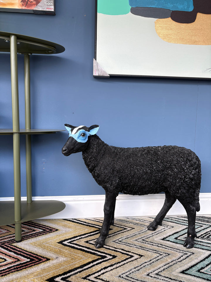 SALE Ex-Display Black Sheep Blue Mask Ornament