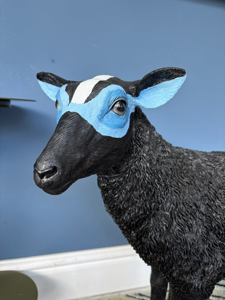 SALE Ex-Display Black Sheep Blue Mask Ornament