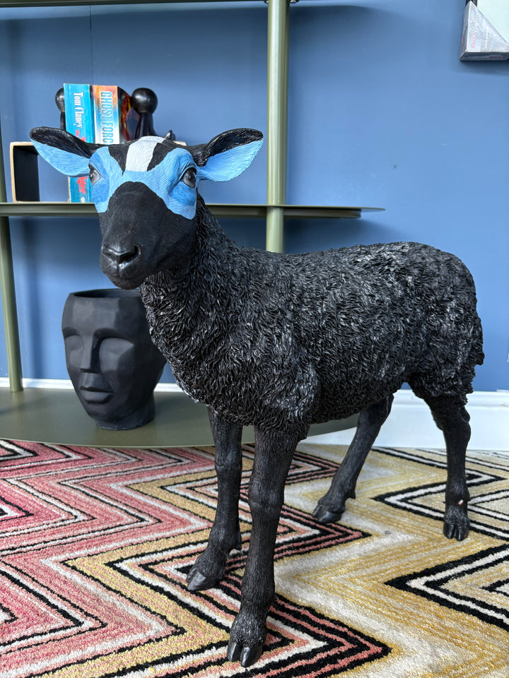 SALE Ex-Display Black Sheep Blue Mask Ornament