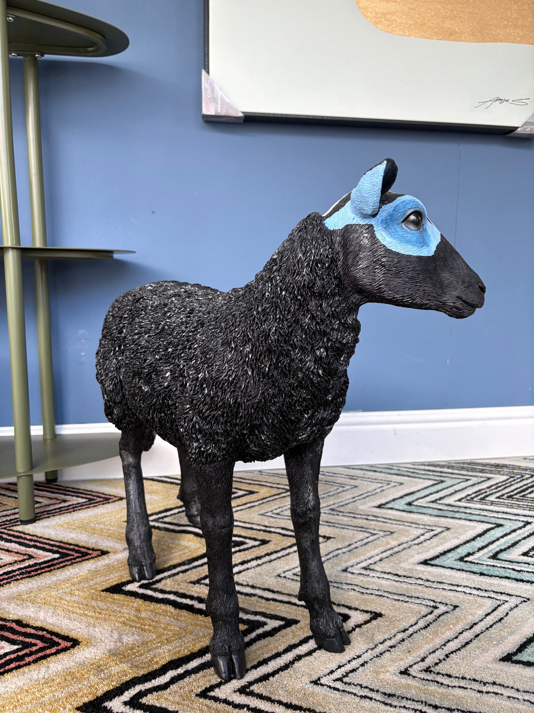 SALE Ex-Display Black Sheep Blue Mask Ornament