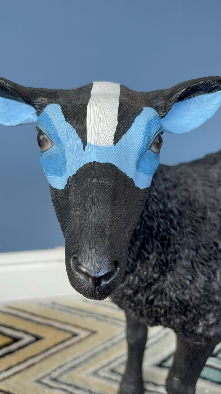 SALE Ex-Display Black Sheep Blue Mask Ornament