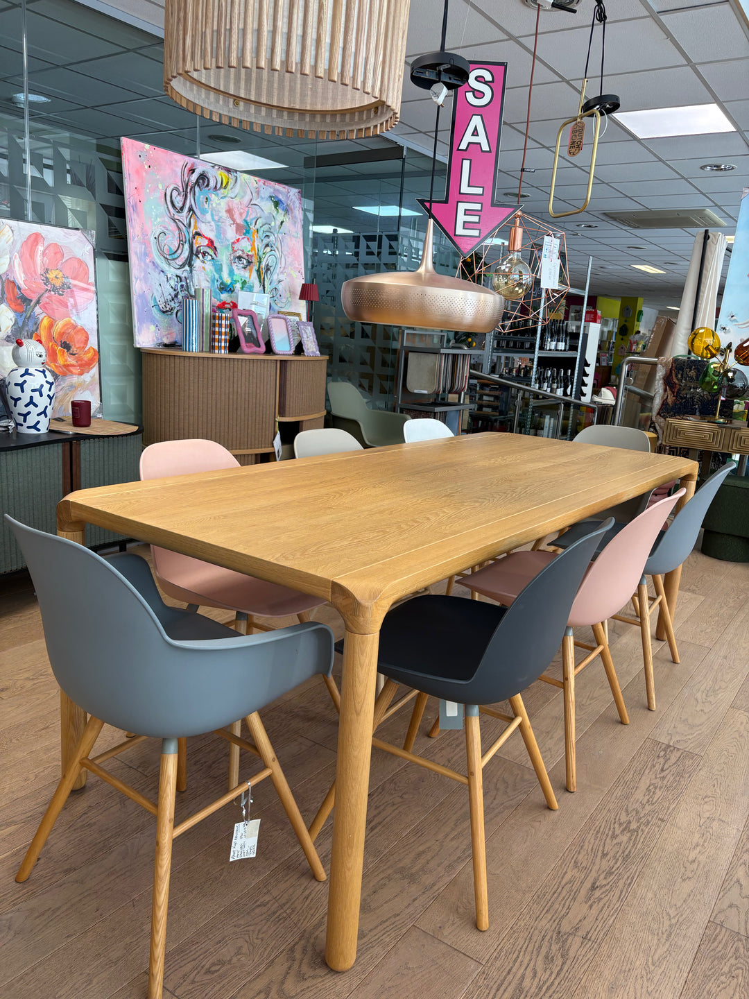 SALE Ex-Display Storm 8 Seater Table &amp; Albert Kuip Chairs Set