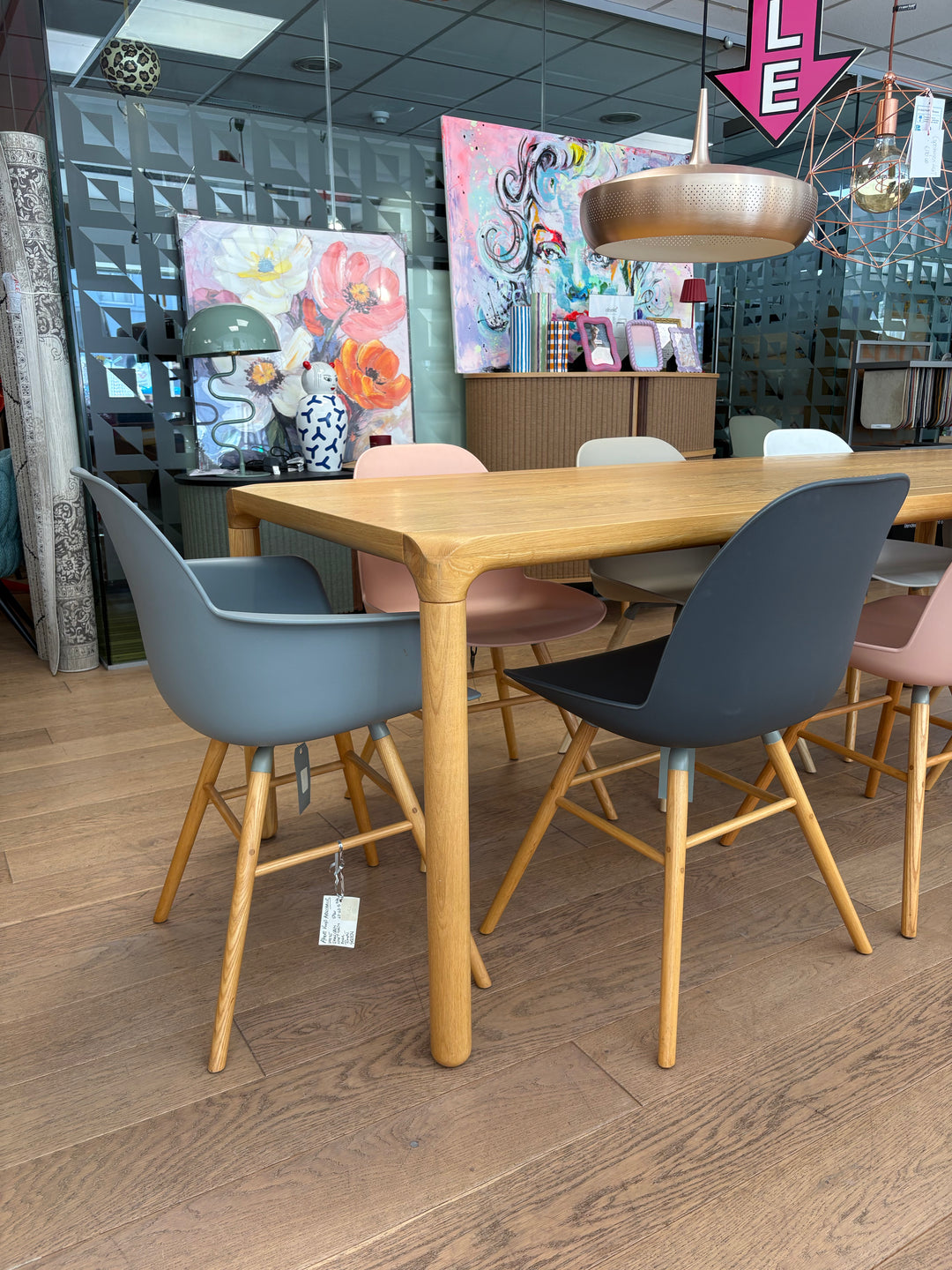 SALE Ex-Display Storm 8 Seater Table &amp; Albert Kuip Chairs Set