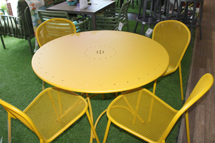 SALE EMU Curry Yellow Pigalle Table & Ronda 4  Chairs Set