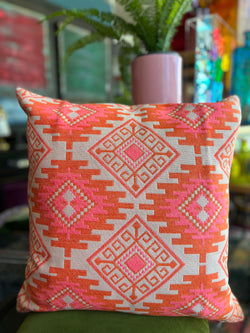 Dagny orange and pink Cushion