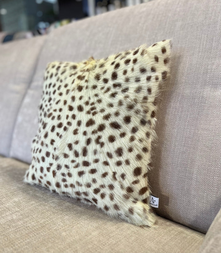SALE Leopard Print Goat Hair Cushion