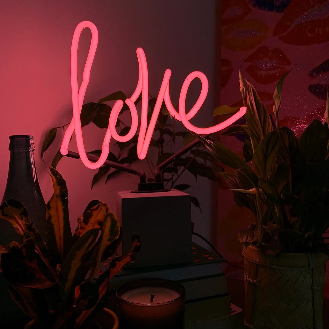 Neon Love Light On Base