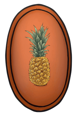 Pineapple Iron Hand Painted Tray