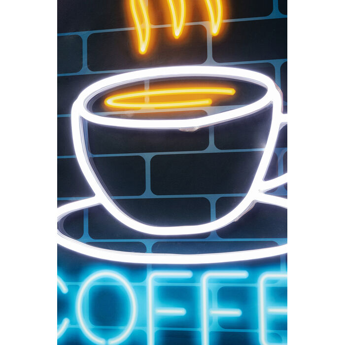 Neon Coffee Cup Wall Art