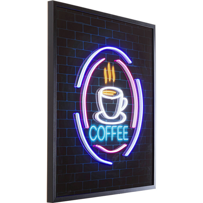 Neon Coffee Cup Wall Art