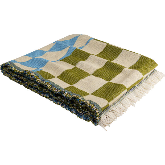 Blanket Checker Blue Green