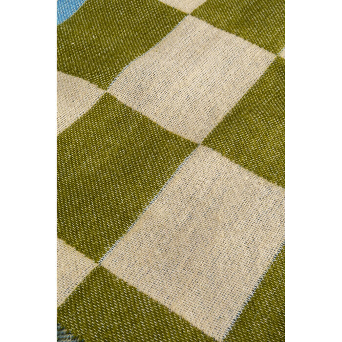 Blanket Checker Blue Green