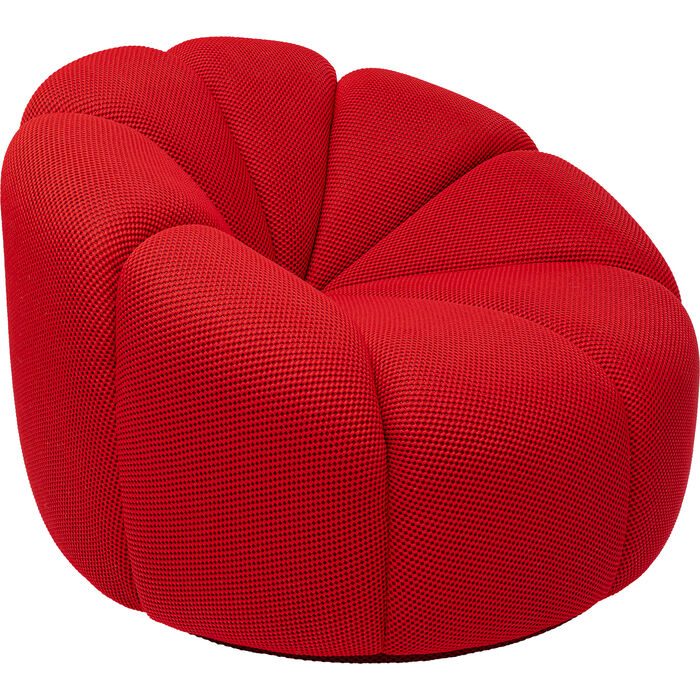 Red Swivel Armchair Peppo Lounge