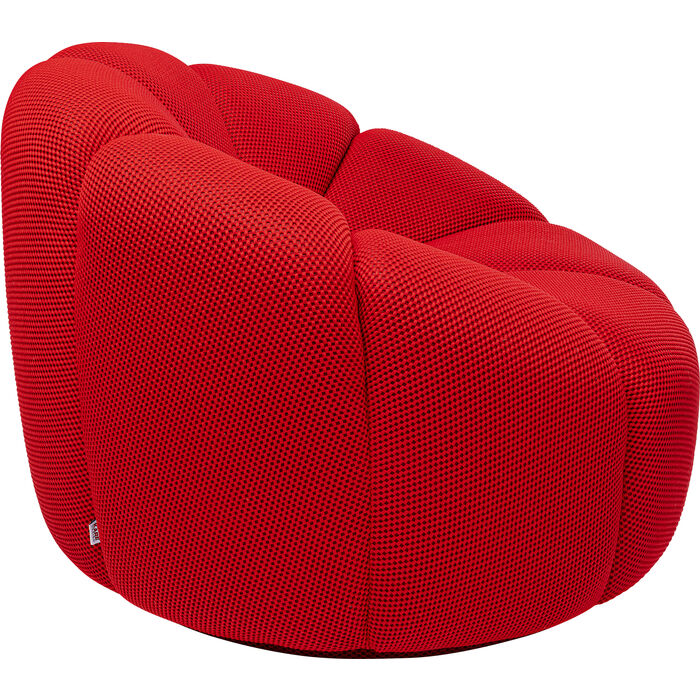 Red Swivel Armchair Peppo Lounge