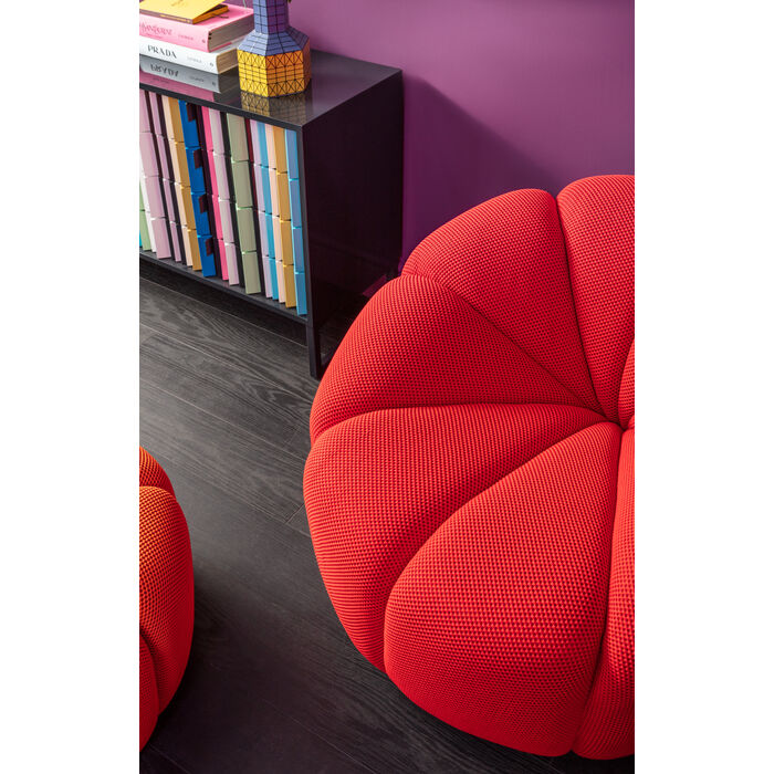 Red Swivel Armchair Peppo Lounge