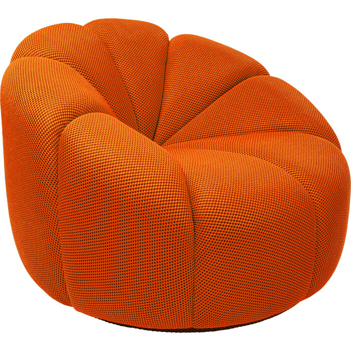 Orange Swivel Armchair Peppo Lounge