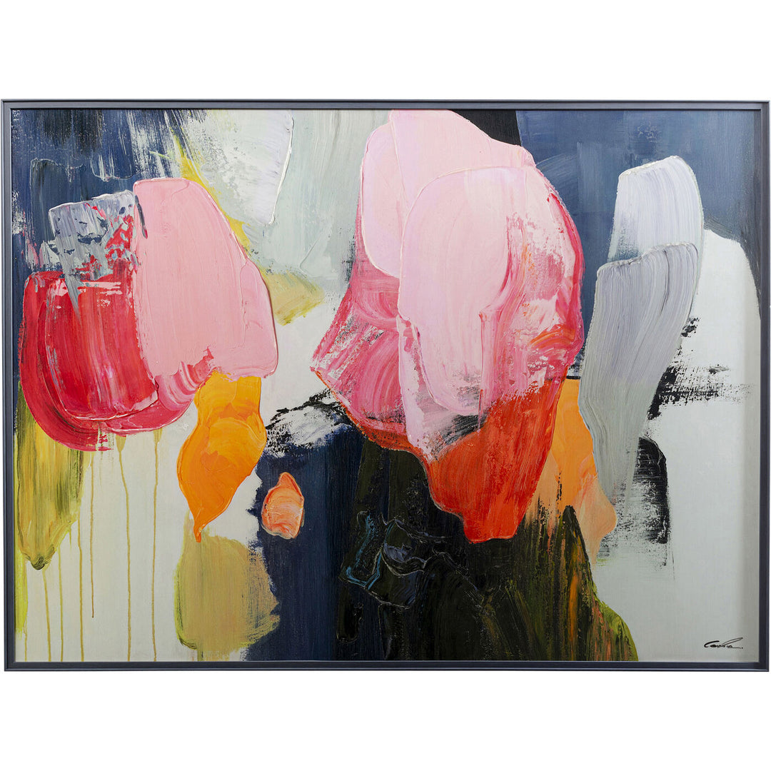 Framed Picture Abstract High Gloss Pink
