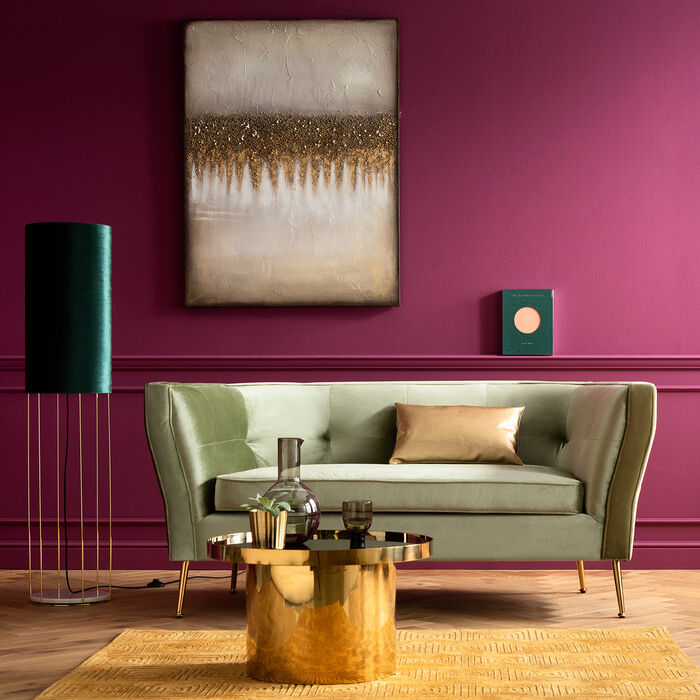 Gold Abstract Fields Canvas Painting