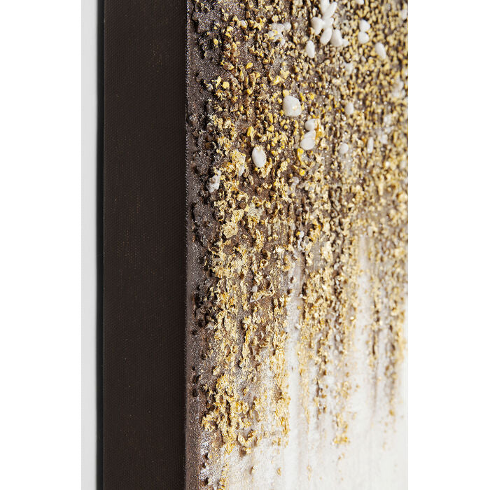 Gold Abstract Fields Canvas Painting