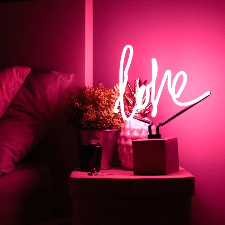 Neon Love Light On Base