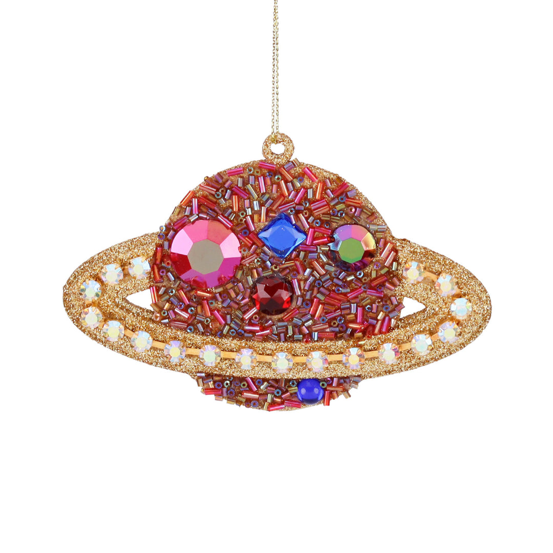 Glitter Jewel Saturn Planet Decoration