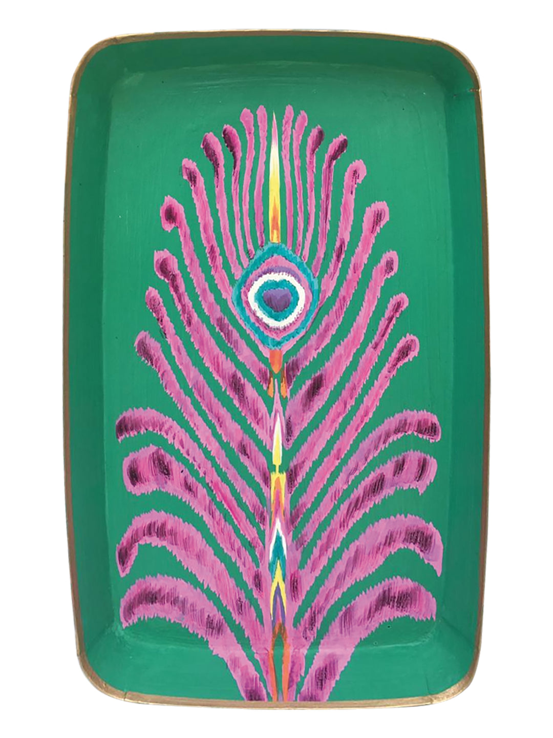 Matthew Williamson Peacock Iron Hand Painted Tray