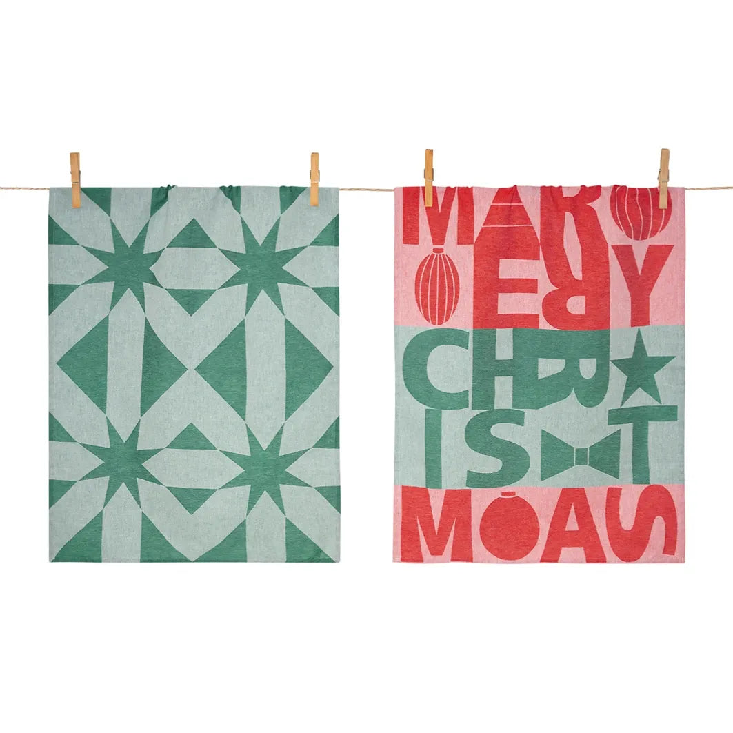 Merry Christmas Tea Towels Set
