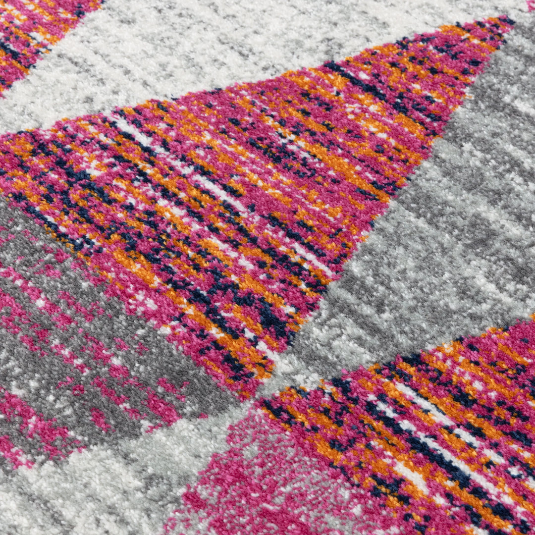 Muse Check Harlequin Pink Runner & Rugs