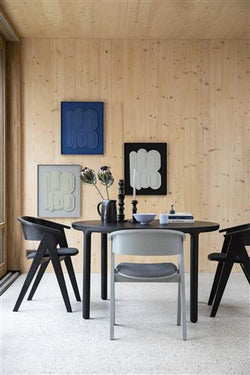 Ndsm Grey Wood & Bouclé Chair