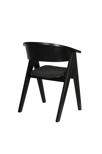 Ndsm Black Wood & Bouclé Chair