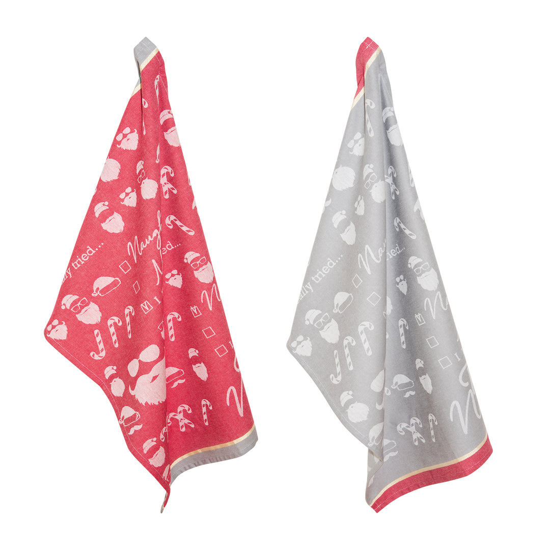 Naughty Christmas Tea Towels Set