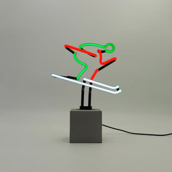 Ski Neon Glass Sign