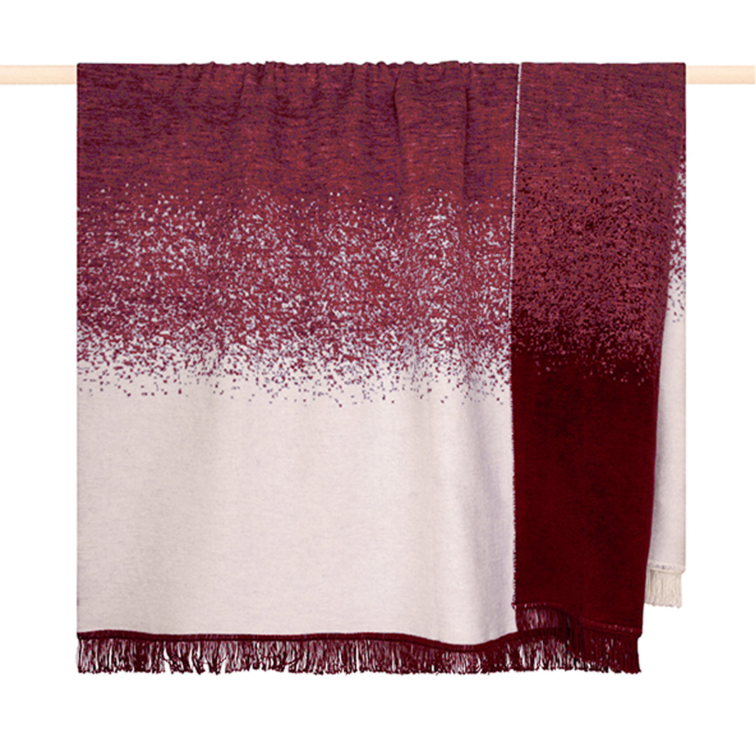 Ombre Burgundy Throw