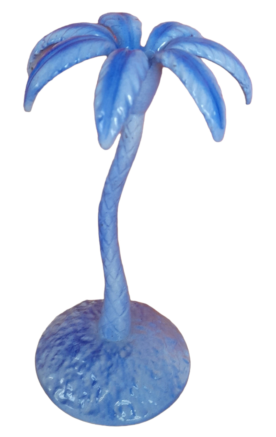 Blue Palm Tree Dinner Candle Holder