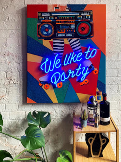 We Like To Party Neon Wall Art